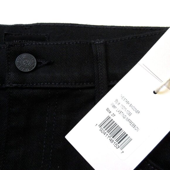NWT Mother Stash Swooner in Lasting Impression Black Stretch Skinny Jeans 27 - Picture 5 of 9